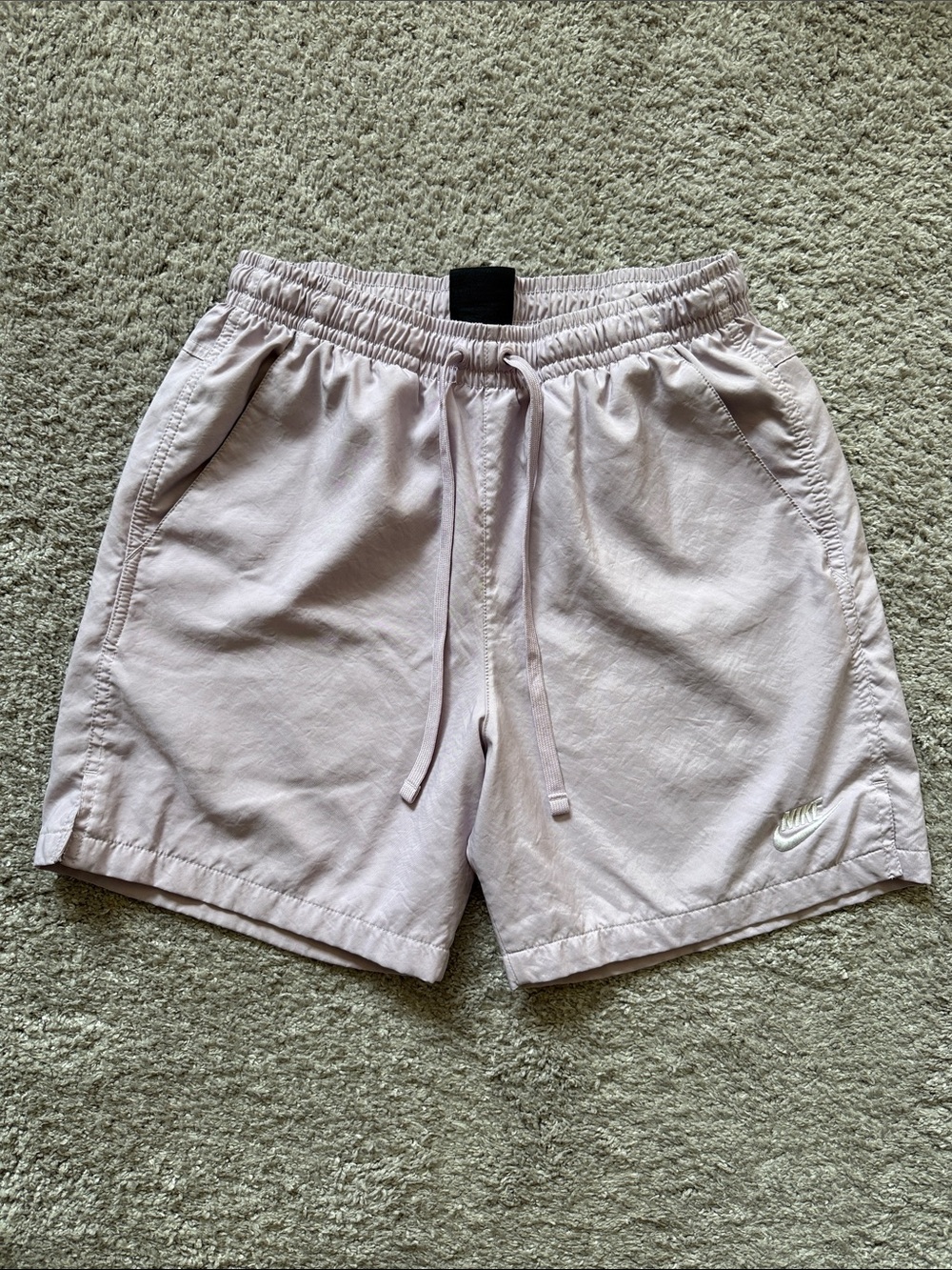 Nike Sportswear Woven Flow Shorts DR5678-576 Logo Ice Lilac Purple Men's Small